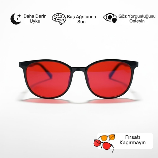Arleyn® Fokus Unisex Kırmızı Lens Mavi Işık Gözlüğü